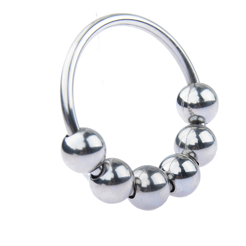 Steel Cock Ring/Glans Ring With 6 Balls Steel Cock Ring/Glans Ring With 6 Balls