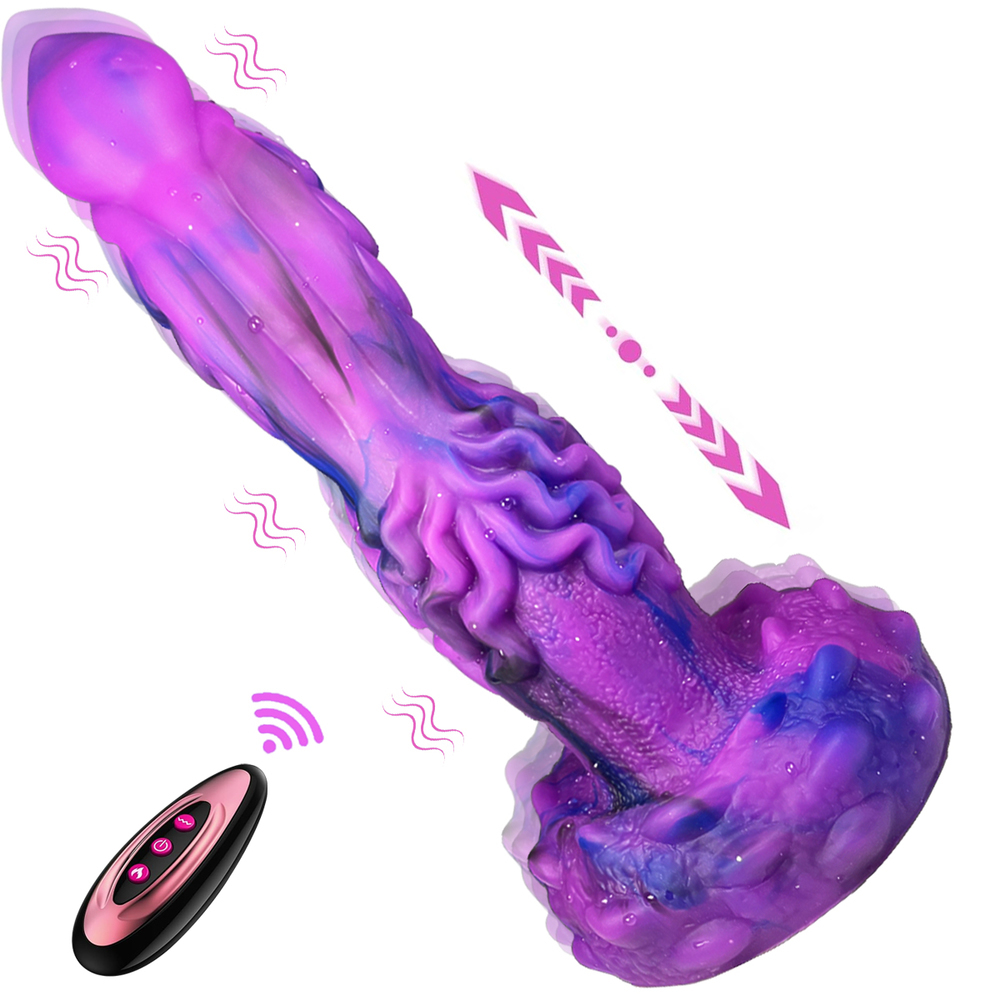 9.4" Thrusting Vibration Fantasy Dildo 9.4" Thrusting Vibration Fantasy Dildo